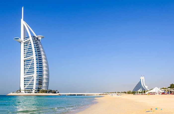 The Jumeirah Beach And Burj Al Arab Hotel in Dubai