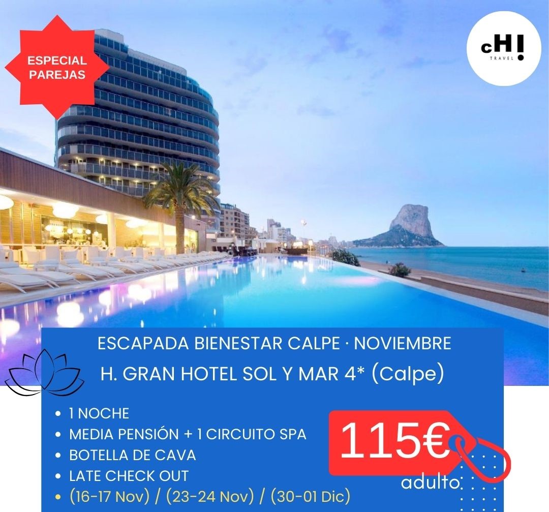 NOVIEMBRE · SOL Y MAR + SPA