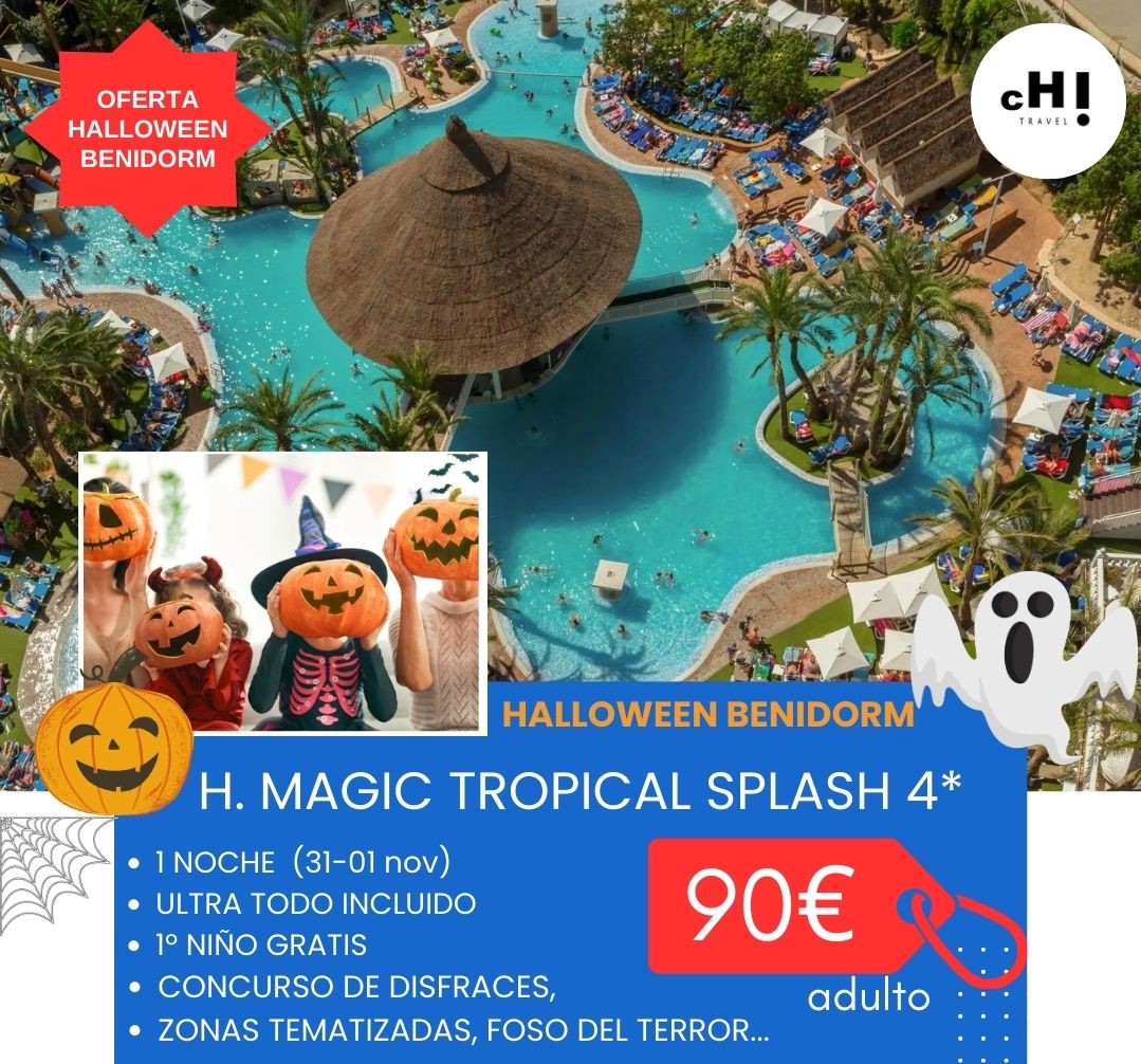 halloween en magic splash 1 noche