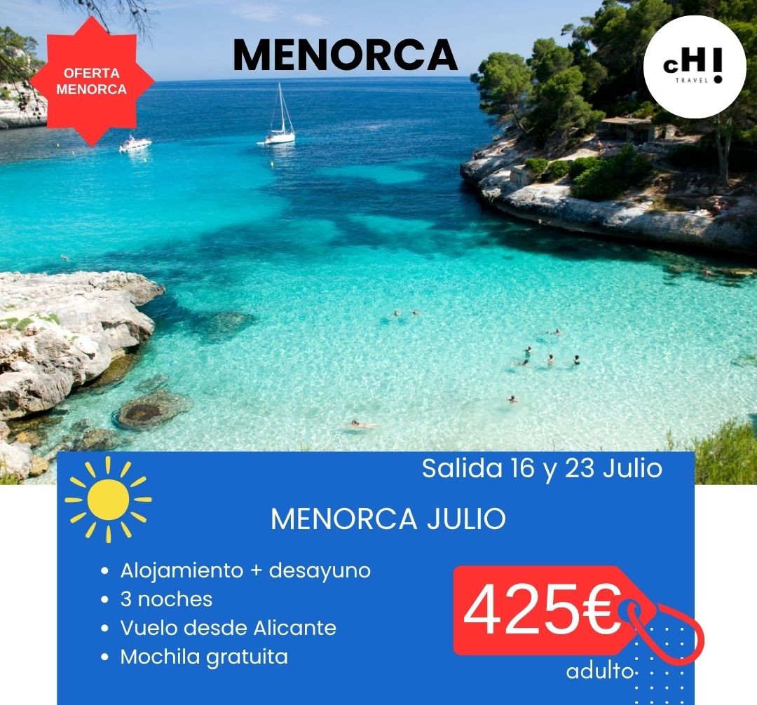 OFERTA MENORCA JULIO