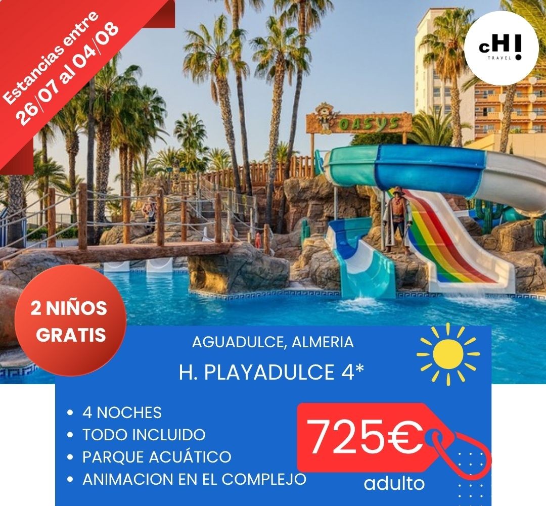OFERTA ALMERIA JULIO 2 NIÑOS GRATIS