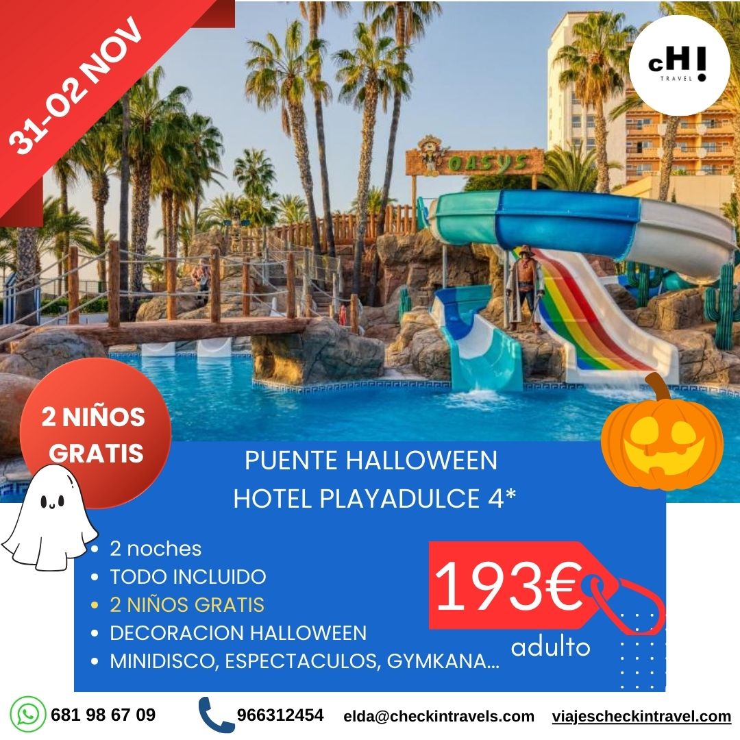 OFERTON HALLOWEEN AGUADULCE CON 2 NIÑOS GRATIS