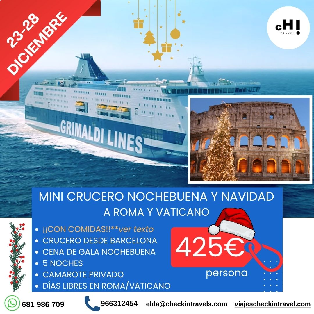 MINI-CRUCERO A ROMA - NOCHEBUENA Y NAVIDAD
