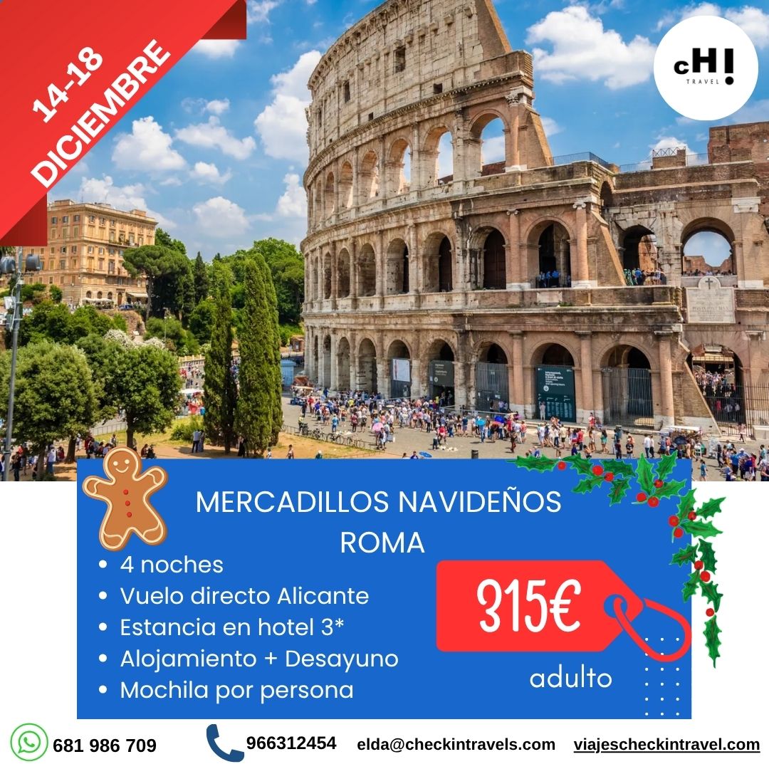 MERCADOS NAVIDEÑOS EN ROMA desde ALICANTE
