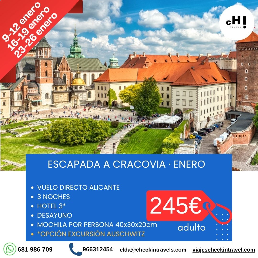 OFERTON CRACOVIA ENERO desde Alicante