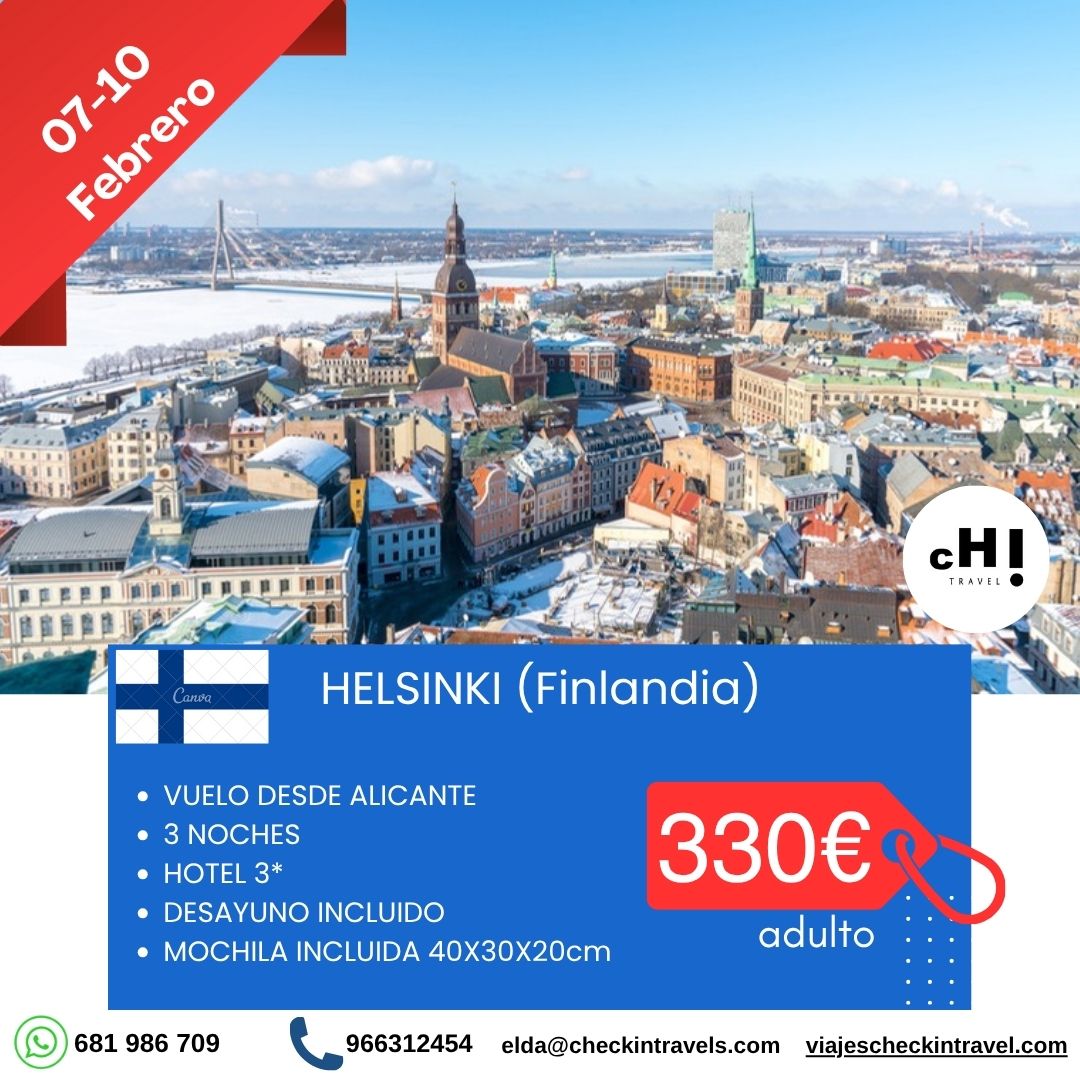 HELSINKI FEBRERO desde Alicante