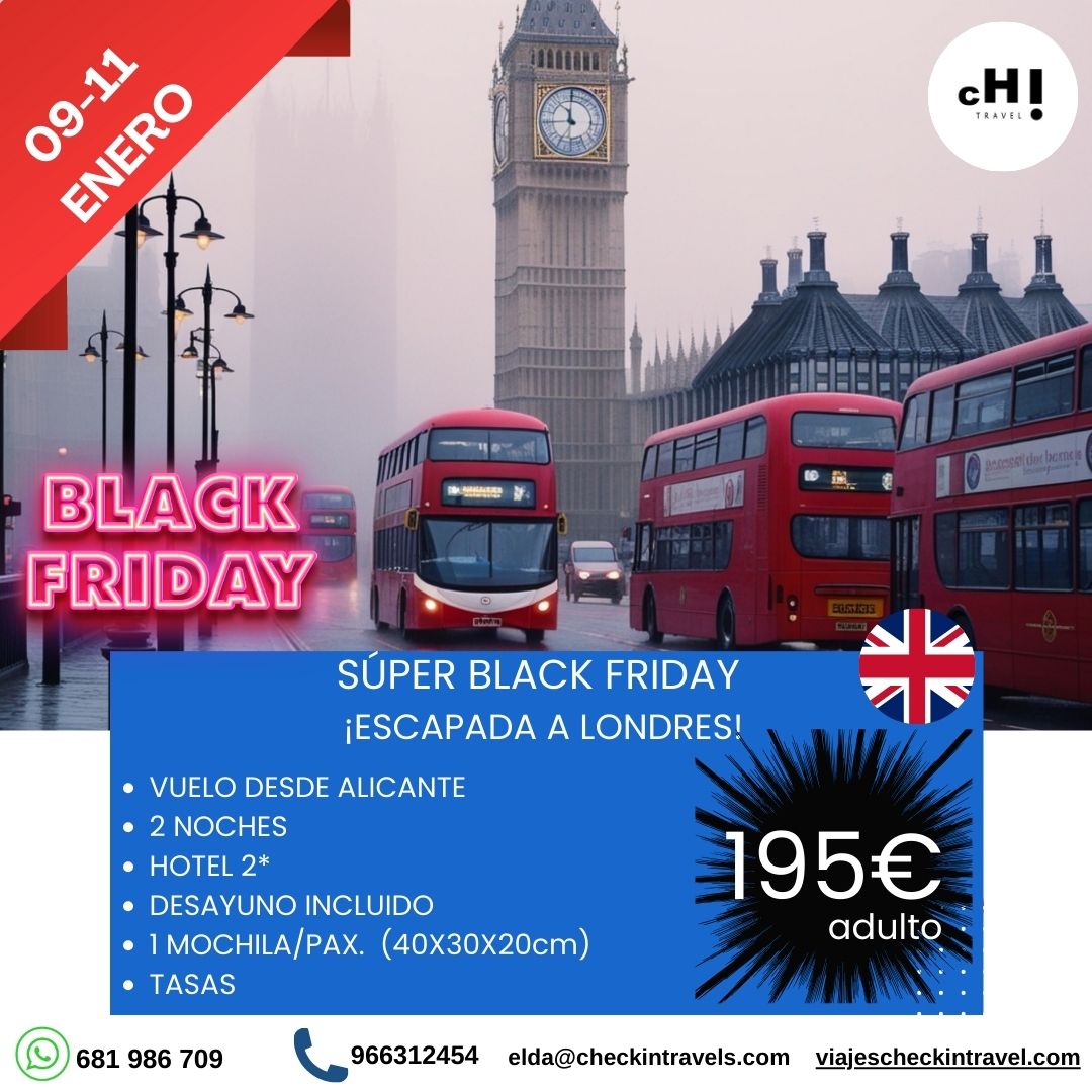 OFERTA BLACK FRIDAY LONDRES ENERO