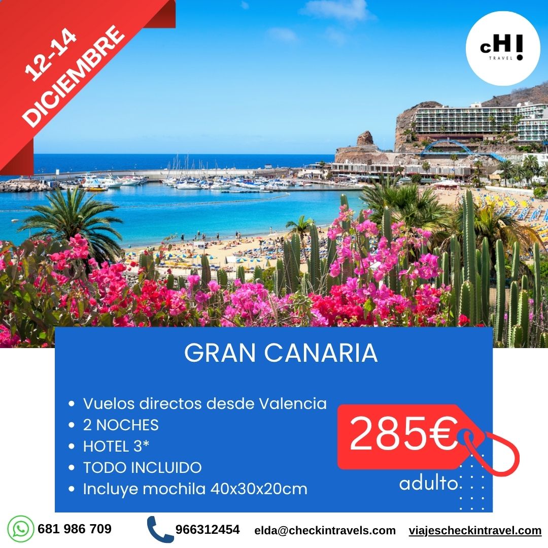 ESCAPADA A GRAN CANARIA desde Valencia