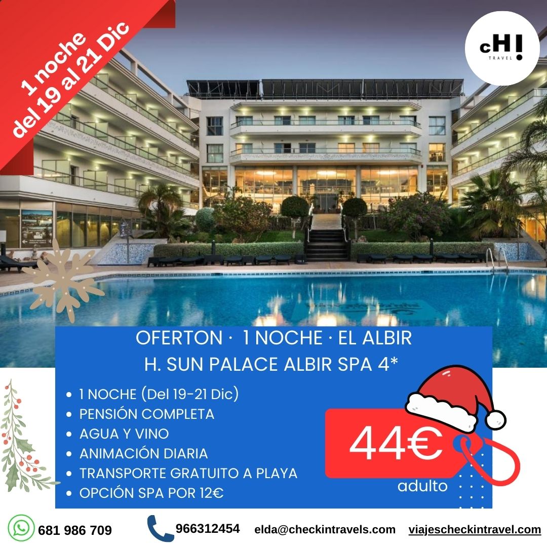 OFERTON 1 NOCHE EL ALBIR - DICIEMBRE