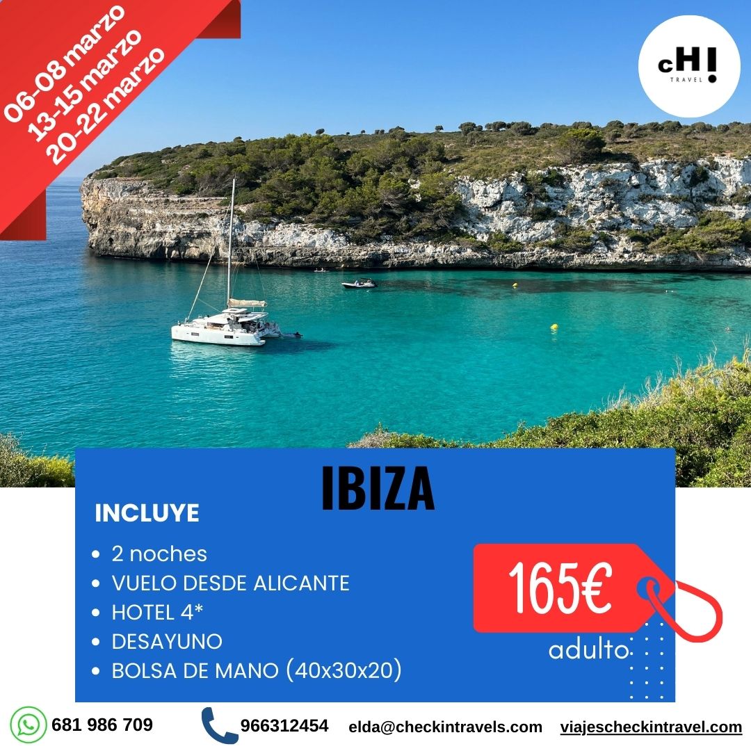 OFERTA IBIZA FINES DE SEMANA DE MARZO desde Alicante
