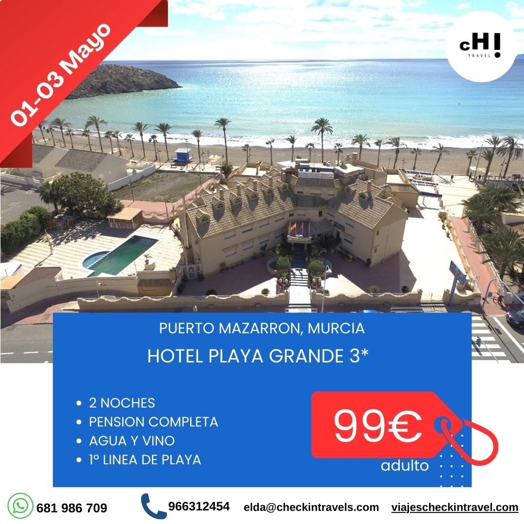 ESCAPADA PUENTE DE MAYO MAZARRON