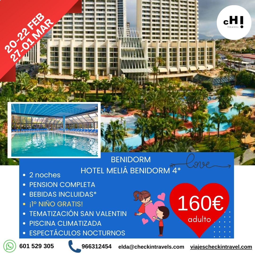 ESCAPADA SAN VALENTIN BENIDORM