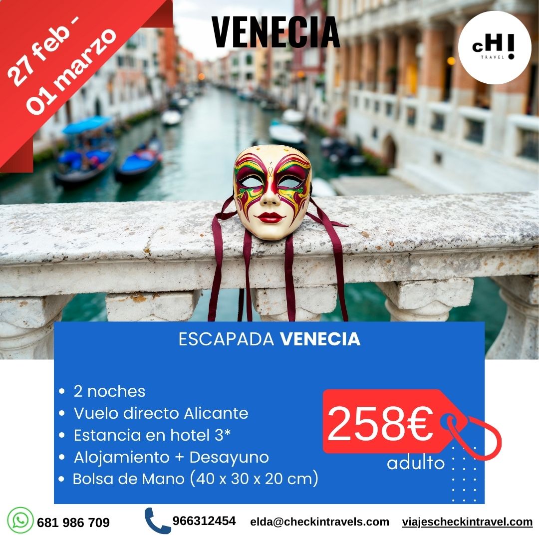 ESCAPADA VENECIA desde Alicante