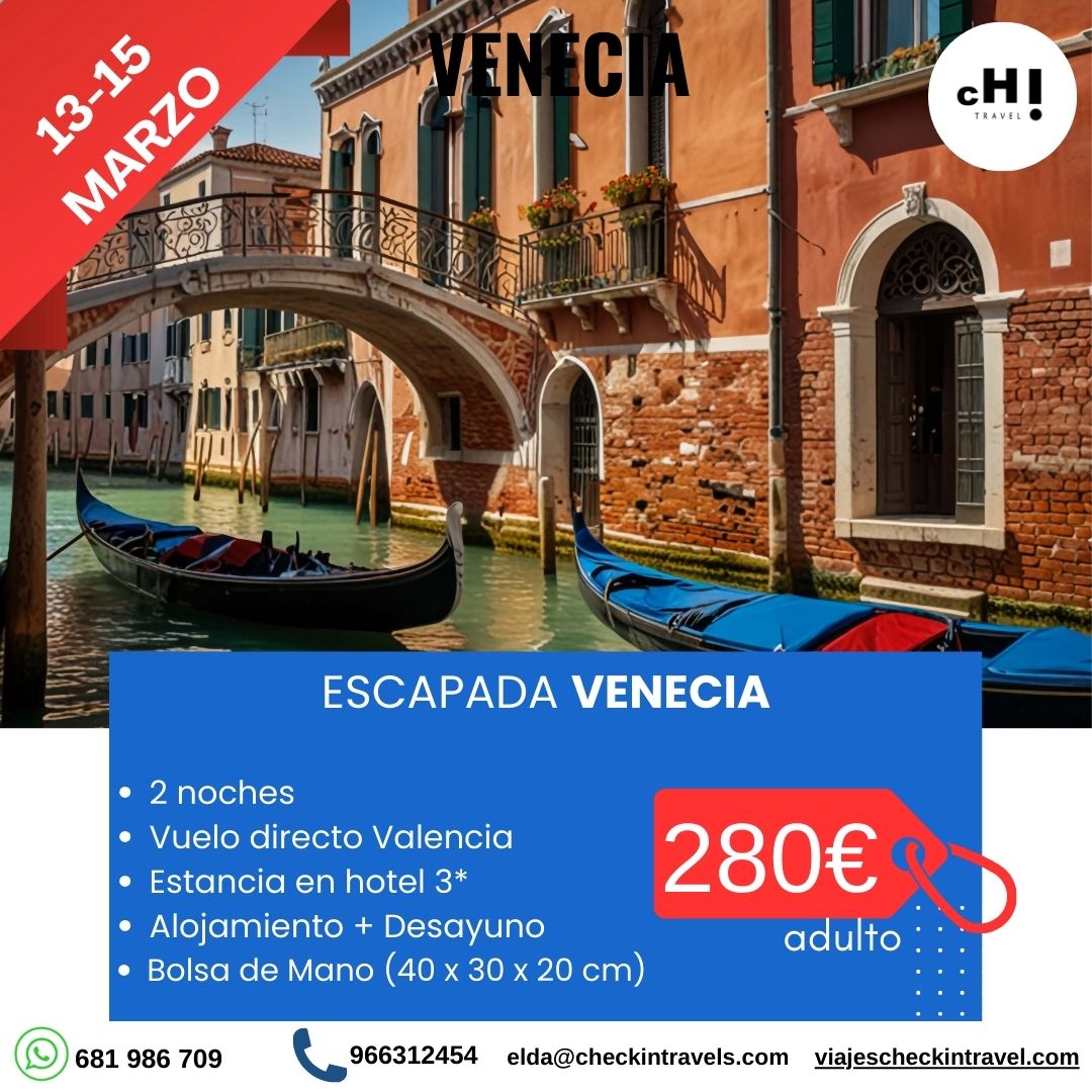 ESCAPADA VENECIA desde Valencia