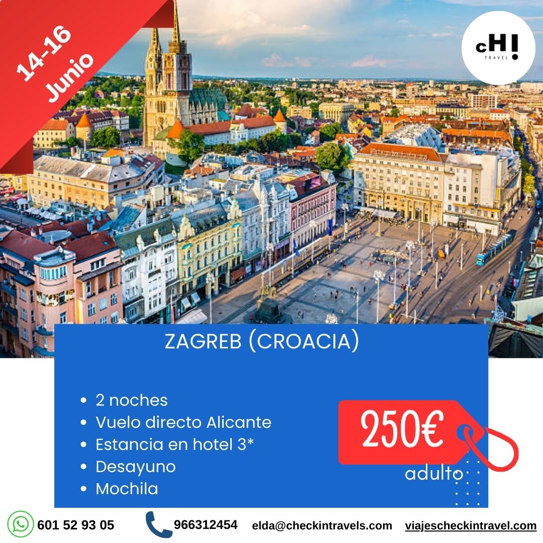 OFERTA ZAGREB JUNIO desde Alicante