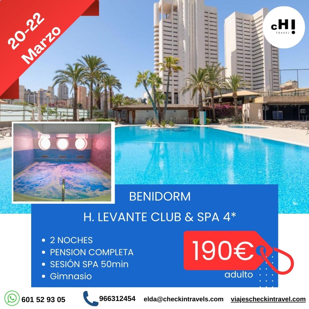 OFERTA HOTEL LEVANTE CLUB 4* BENIDORM