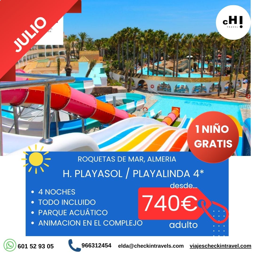 OFERTA VERANO TODO INCLUIDO EN ROQUETAS DE MAR