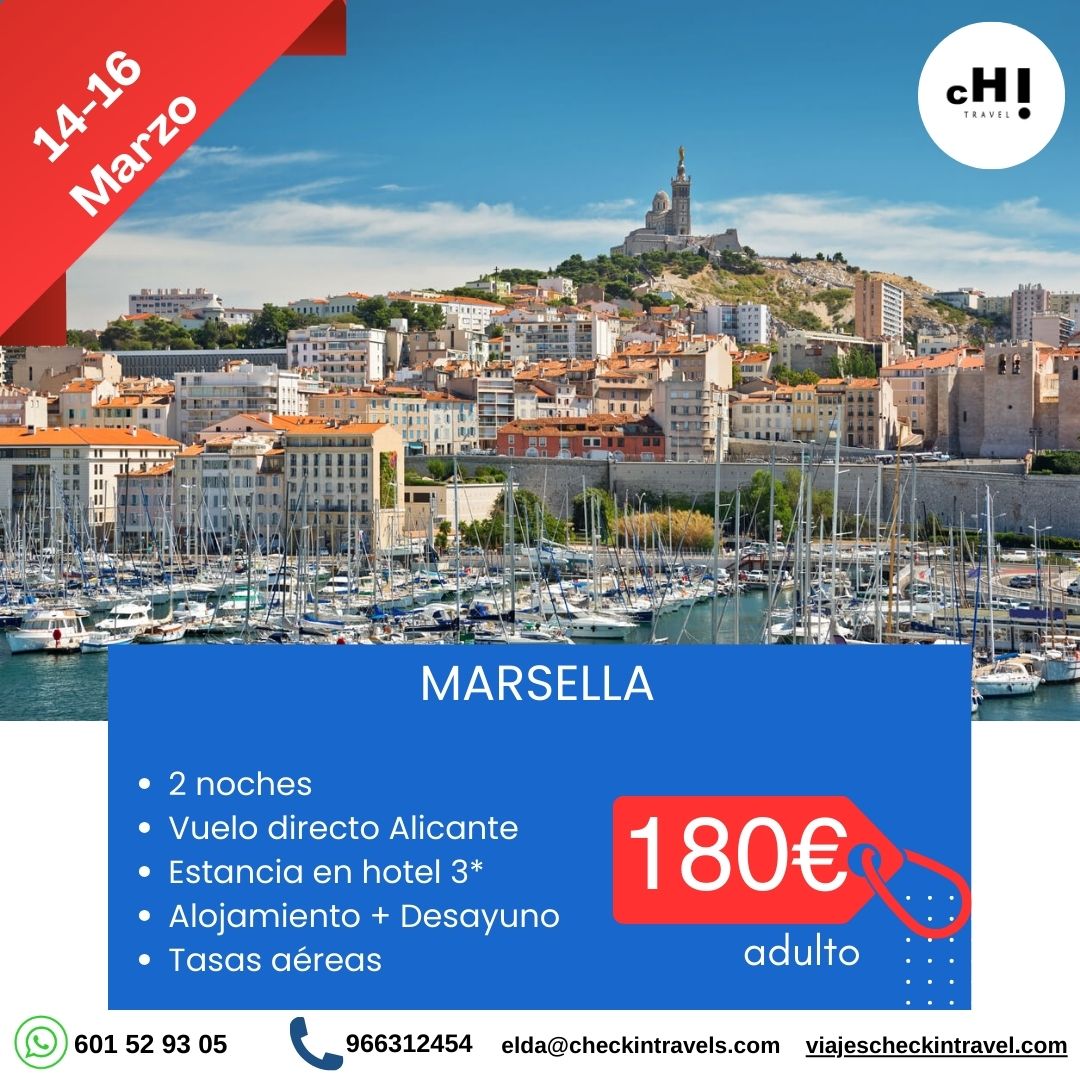 OFERTON MARSELLA MARZO desde Alicante