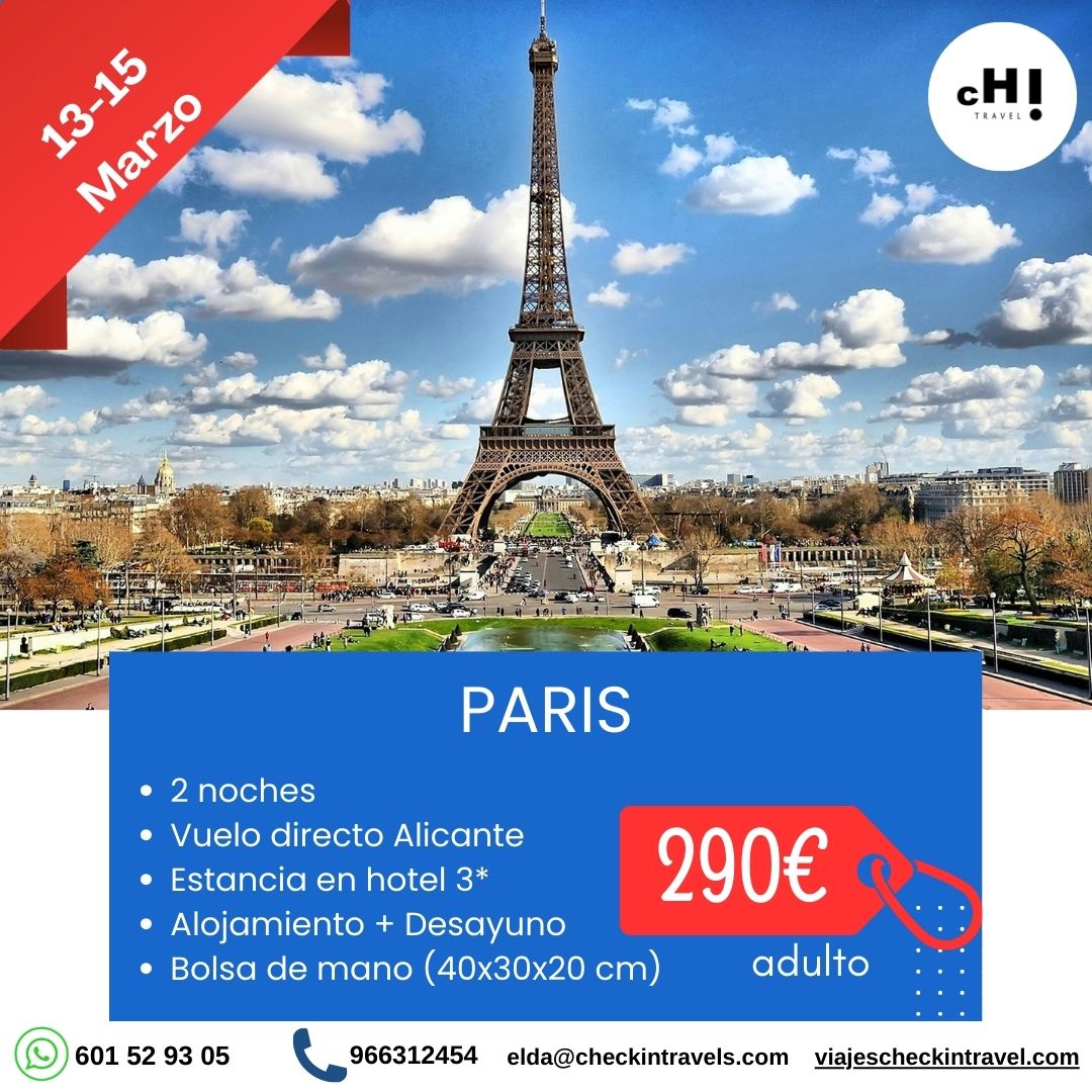 OFERTA PARIS MARZO desde Alicante