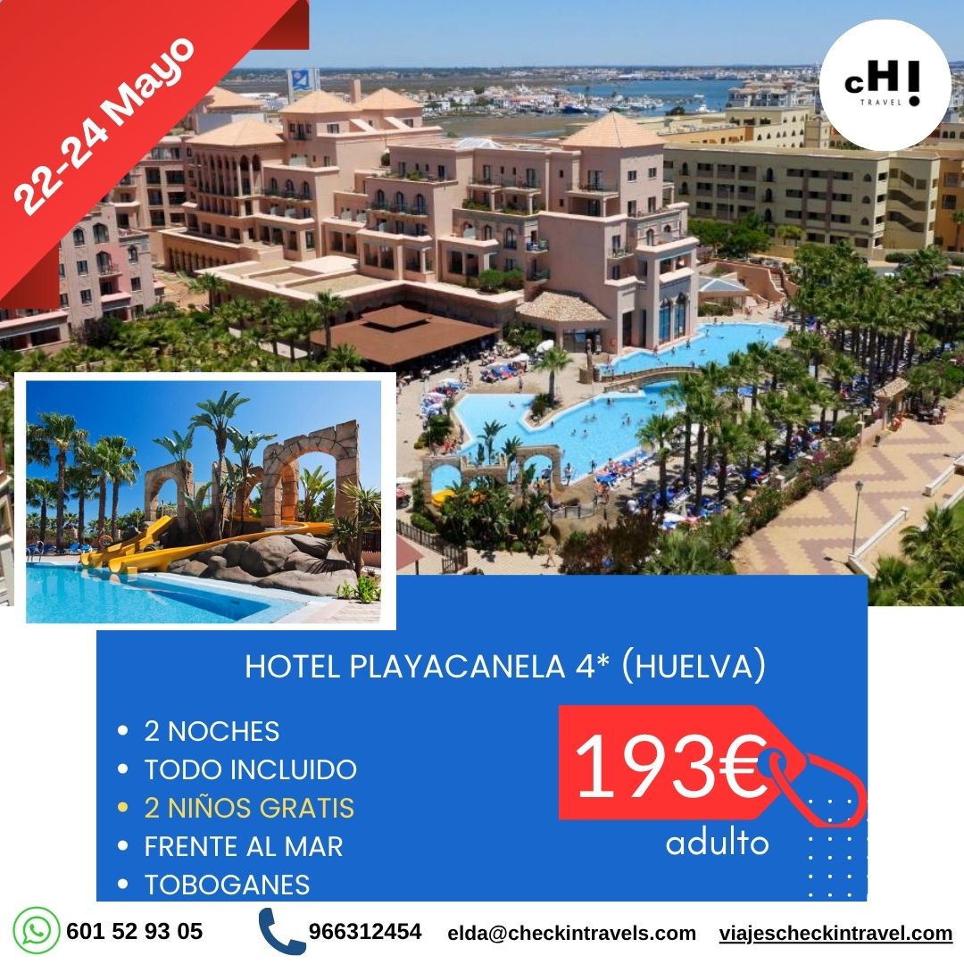 OFERTON MAYO HUELVA CON 2 NIÑOS GRATIS TI