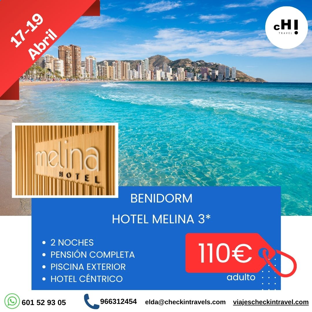 OFERTON BENIDORM HOTEL MELINA 3*