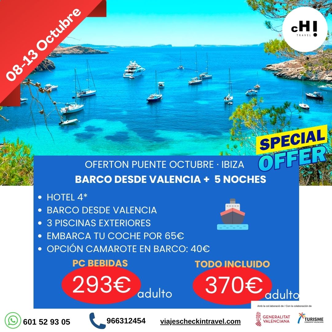 OFERTON IBIZA PUENTE OCTUBRE