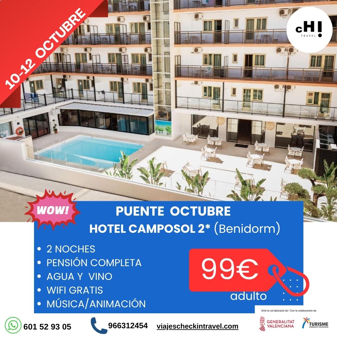 OFERTON PUENTE OCTUBRE BENIDORM