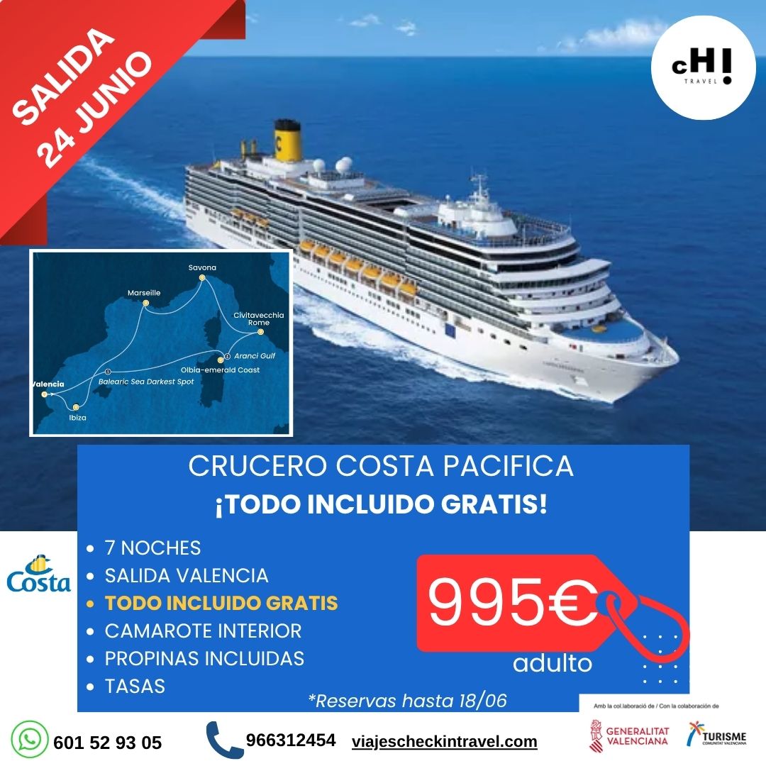 OFERTON CRUCERO MEDITERRANEO 24 JUNIO