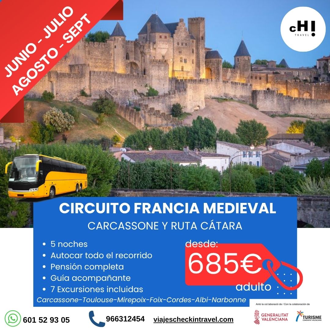 CIRCUITO FRANCIA MEDIEVAL EN BUS · VERANO 2026